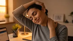 3 ćwiczenia na złagodzenie bólu szyi: idealne dla osób spędzających dużo czasu w pozycji siedzącej